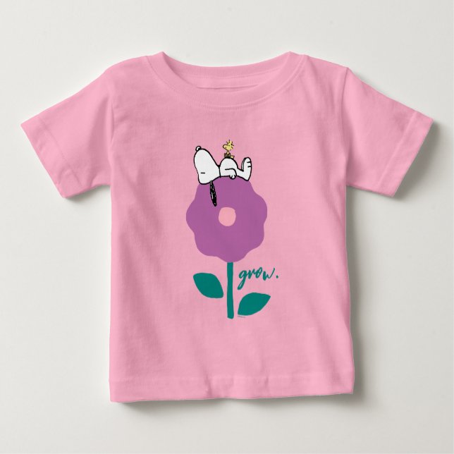 Peanuts | Snoopy & Woodstock Flower Whistle Baby T-Shirt (Front)