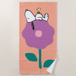 Peanuts   Snoopy & Woodstock Flower Whistle Beach Towel