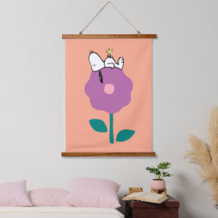 Peanuts   Snoopy & Woodstock Flower Whistle Hanging Tapestry