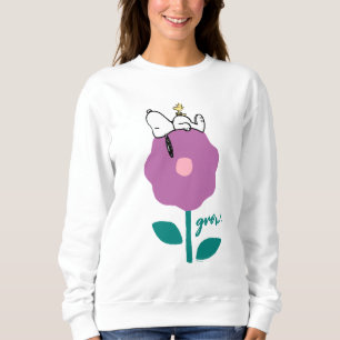 Peanuts Snoopy & Woodstock Flower Whistle Sweatshirt