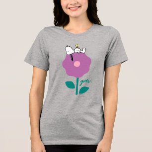 Peanuts Snoopy & Woodstock Flower Whistle Tri-Blend Shirt