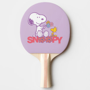 Peanuts   Snoopy & Woodstock Flowers Ping Pong Paddle
