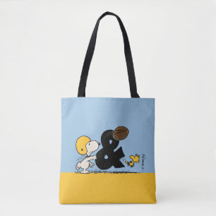 Peanuts   Snoopy & Woodstock Football Tote Bag