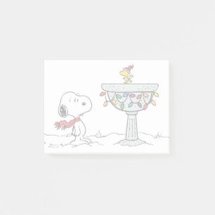 Peanuts   Snoopy & Woodstock Frozen Birdbath Post-it Notes