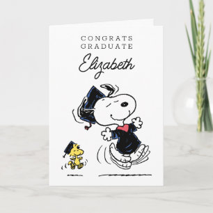 Peanuts Snoopy & Woodstock Graduation Card
