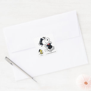 Peanuts   Snoopy & Woodstock Graduation Square Sticker