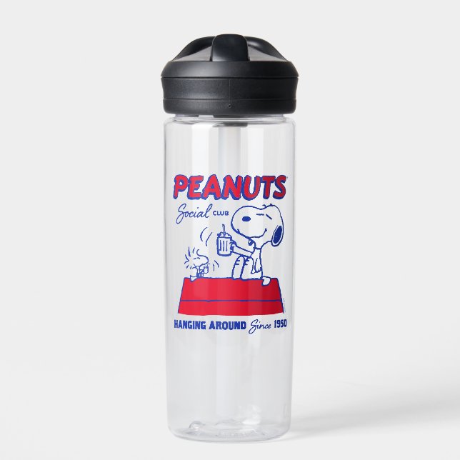 Peanuts | Snoopy & Woodstock Hanging Around Water Bottle (Front)