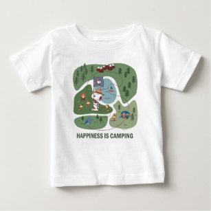 Peanuts   Snoopy & Woodstock Happiness is Camping Baby T-Shirt