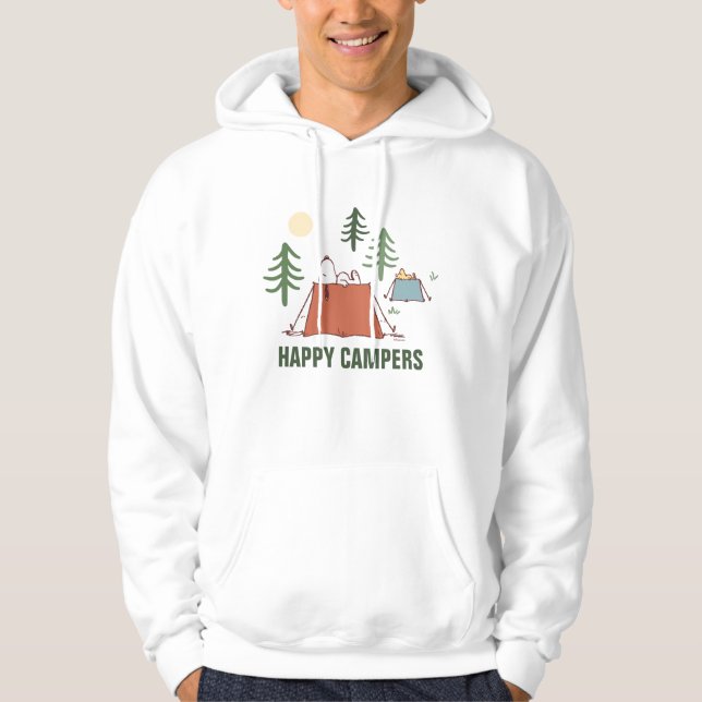 Peanuts | Snoopy & Woodstock Happiness is Camping Hoodie (Front)