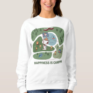 Peanuts Snoopy & Woodstock Happiness is Camping Sweatshirt