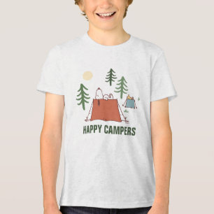 Peanuts Snoopy & Woodstock Happiness is Camping Tri-Blend Shirt