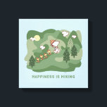 Peanuts | Snoopy & Woodstock Happiness is Hiking Canvas Print<br><div class="desc">Take a look at this cute Peanuts Nestled in the Woods design featuring Snoopy and Woodstock .</div>