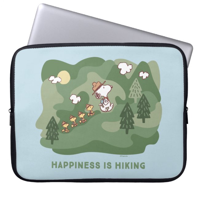 Peanuts | Snoopy & Woodstock Happiness is Hiking Laptop Sleeve (Front)