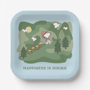 Peanuts   Snoopy & Woodstock Happiness is Hiking Paper Plate
