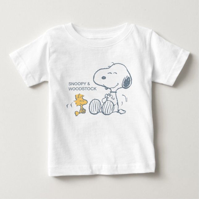Peanuts | Snoopy & Woodstock Happy Baby T-Shirt (Front)