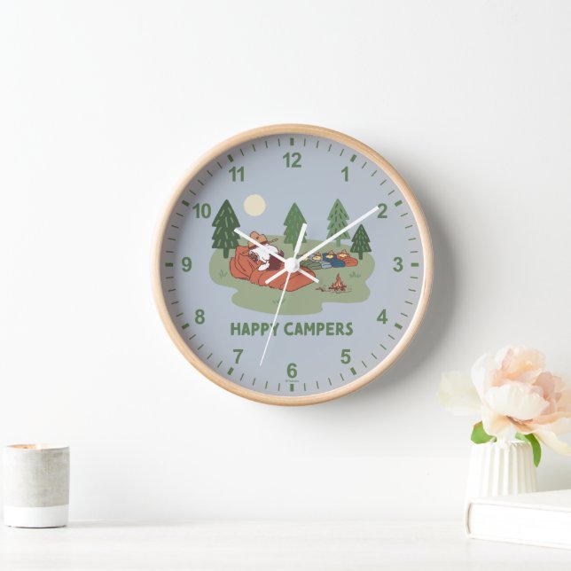 Peanuts | Snoopy & Woodstock Happy Campers Clock (Home)