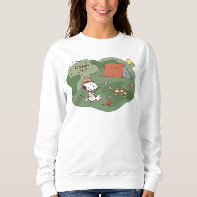 Peanuts | Snoopy & Woodstock Happy Campers Sweatshirt (Front)