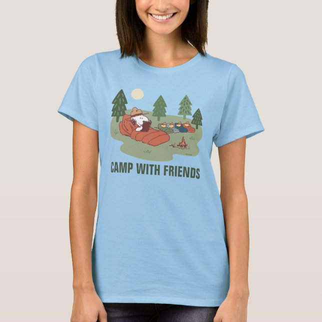 Peanuts | Snoopy & Woodstock Happy Campers T-Shirt (Front)