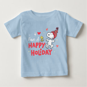 Peanuts Snoopy & Woodstock Happy Holidays Baby T-Shirt