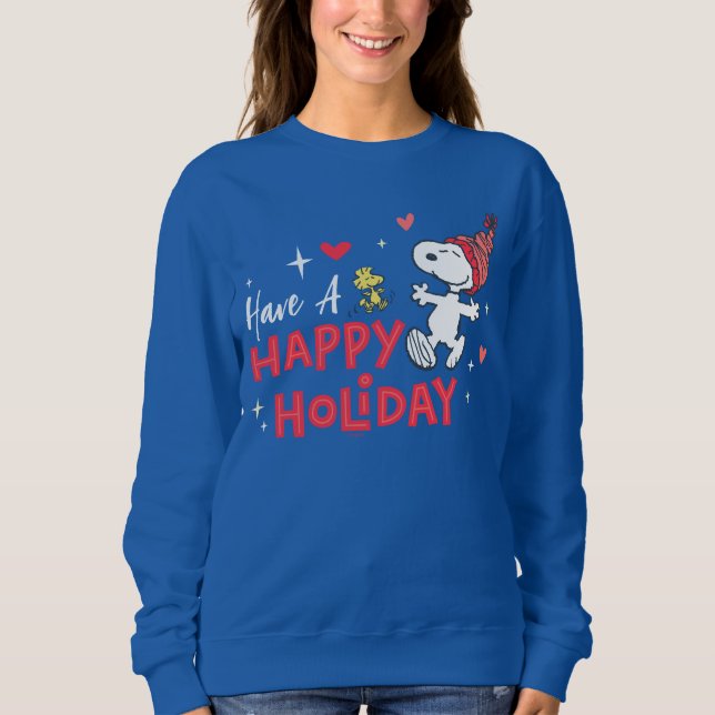 Peanuts | Snoopy & Woodstock Happy Holidays Sweatshirt (Front)