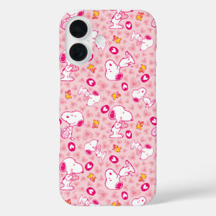 Peanuts   Snoopy & Woodstock Heart Pattern iPhone 16 Case