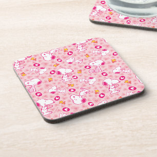 Peanuts   Snoopy & Woodstock Heart Pattern Coaster