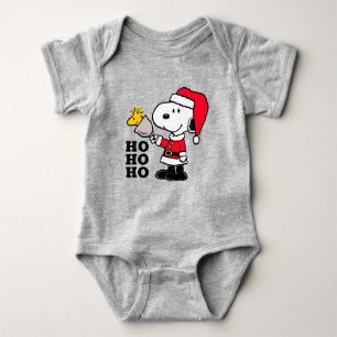 Peanuts Snoopy & Woodstock Ho Ho Ho Baby Bodysuit