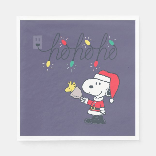 Peanuts | Snoopy & Woodstock Ho Ho Ho Napkin (Front)