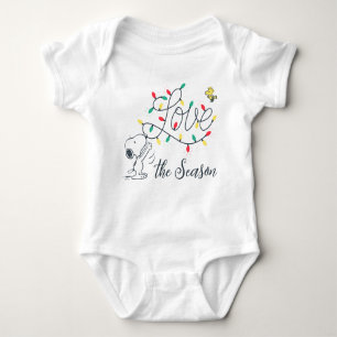 Peanuts Snoopy & Woodstock Holiday Decorating Baby Bodysuit