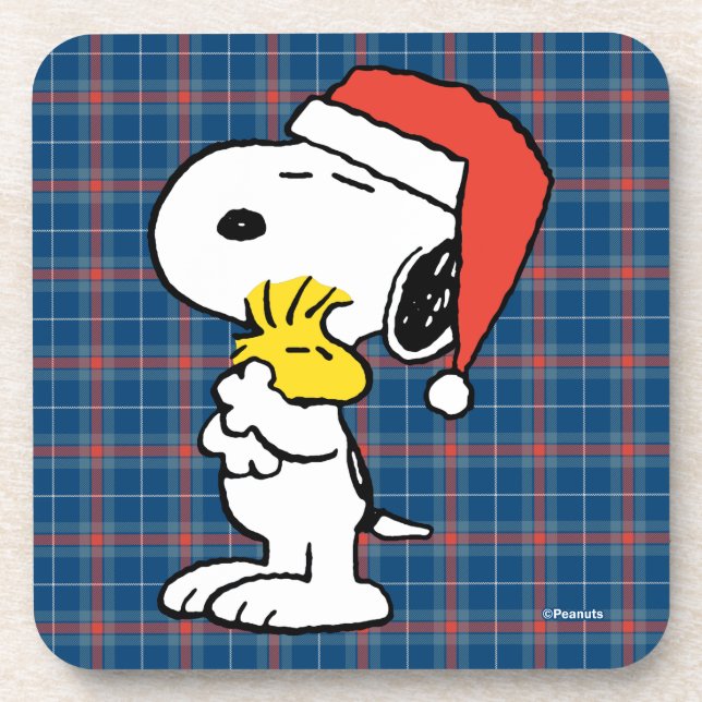 Peanuts | Snoopy & Woodstock Holiday Hugs Coaster (Front)