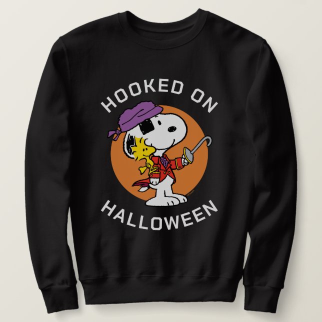 Peanuts | Snoopy & Woodstock Hooked on Halloween Sweatshirt (Design Front)