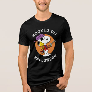 Peanuts Snoopy & Woodstock Hooked on Halloween Tri-Blend Shirt