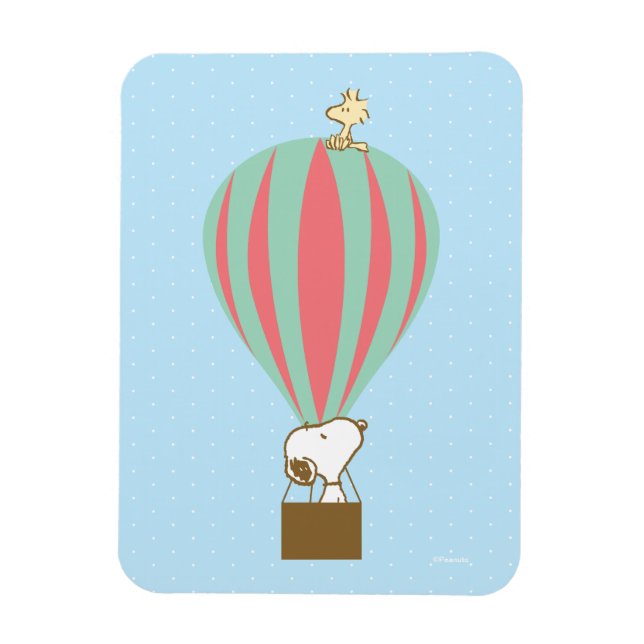 Peanuts | Snoopy & Woodstock Hot Air Balloon Magnet (Vertical)