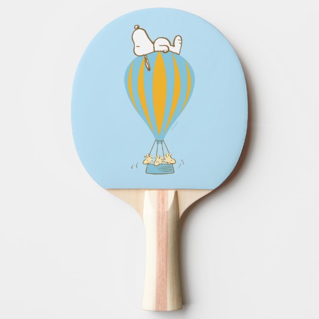 Peanuts | Snoopy & Woodstock Hot Air Balloon Ping Pong Paddle (Front)
