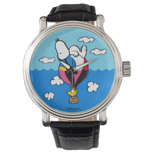 Peanuts Snoopy & Woodstock Hot Air Balloon Watch