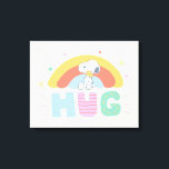 Peanuts | Snoopy & Woodstock Hug Canvas Print<br><div class="desc">Add this cute pastel play time design featuring Snoopy & Woodstock to your collection or give as a gift.</div>