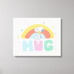 Peanuts   Snoopy & Woodstock Hug Canvas Print