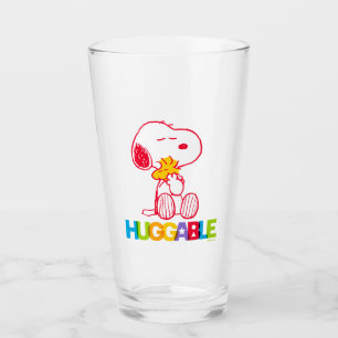 Peanuts   Snoopy & Woodstock Huggable Glass