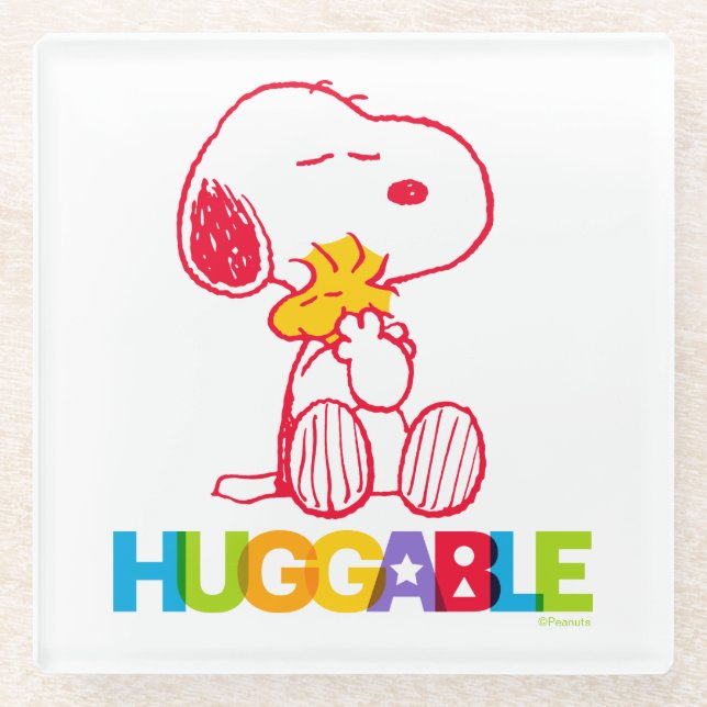 Peanuts | Snoopy & Woodstock Huggable Glass Coaster (Front)