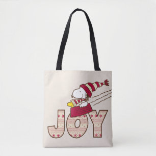 Peanuts   Snoopy & Woodstock Joy Sled Ride Tote Bag