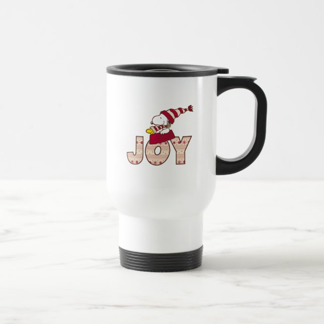 Peanuts | Snoopy & Woodstock Joy Sled Ride Travel Mug (Right)