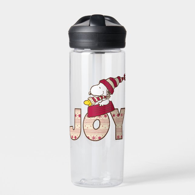 Peanuts | Snoopy & Woodstock Joy Sled Ride Water Bottle (Front)