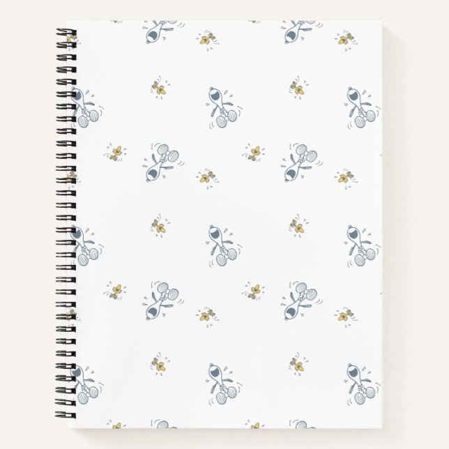 Peanuts | Snoopy & Woodstock Laughing Pattern Notebook (Front)