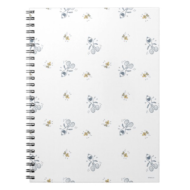 Peanuts | Snoopy & Woodstock Laughing Pattern Notebook (Front)