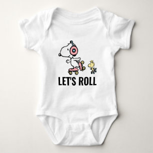 PEANUTS Snoopy & Woodstock Let's Roll Baby Bodysuit