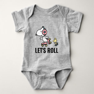 PEANUTS Snoopy & Woodstock Let's Roll Baby Bodysuit