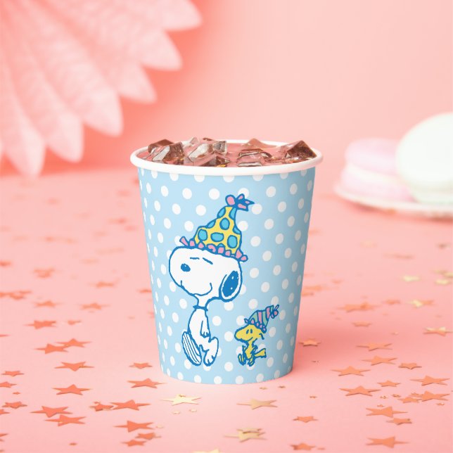 PEANUTS | Snoopy & Woodstock Party Polka Dots Paper Cups (Insitu)