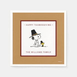 Peanuts   Snoopy & Woodstock Pilgrim Napkin