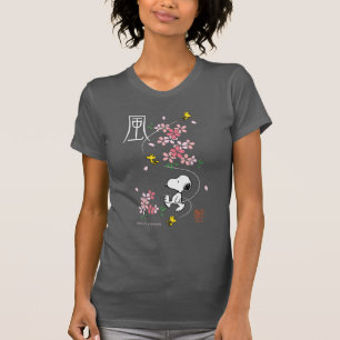 Peanuts Snoopy & Woodstock Pink Spring Blossoms T-Shirt