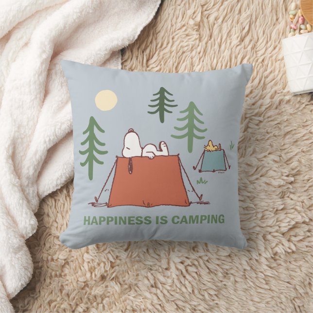 Peanuts | Snoopy & Woodstock Pitching Tents Cushion (Blanket)